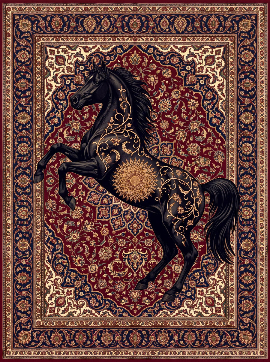 Geometrik desenli bambu halı