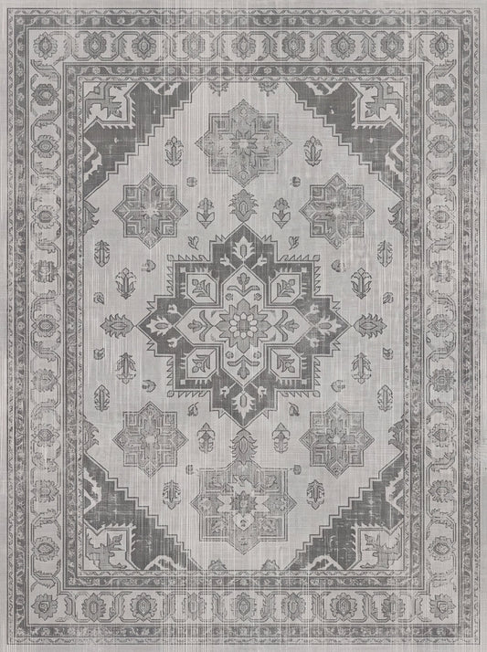 Gri Düz Vintage Şönil halı deseni TH-021